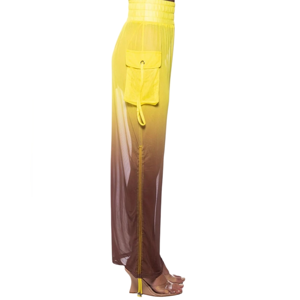 AKIRA Yellow and Brown Ombre cover up - Picture 3 of 11